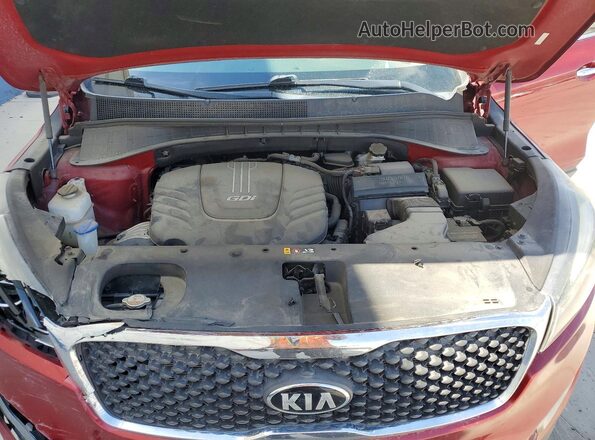5XYPGDA51HG190764 2017 KIA SORENTO Red Вид задньої частини салону