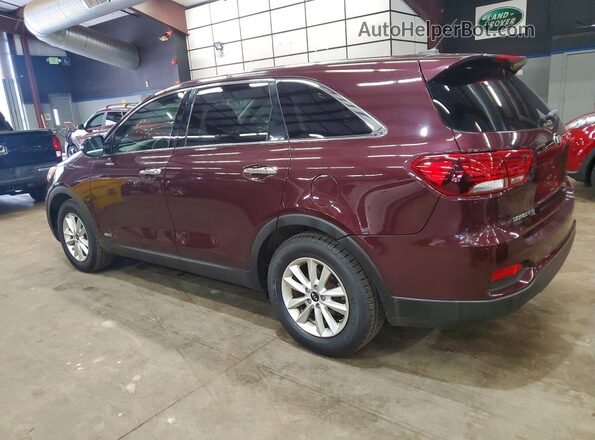 5XYPGDA51KG480655 2019 KIA SORENTO Бордовый Задняя левая четверть