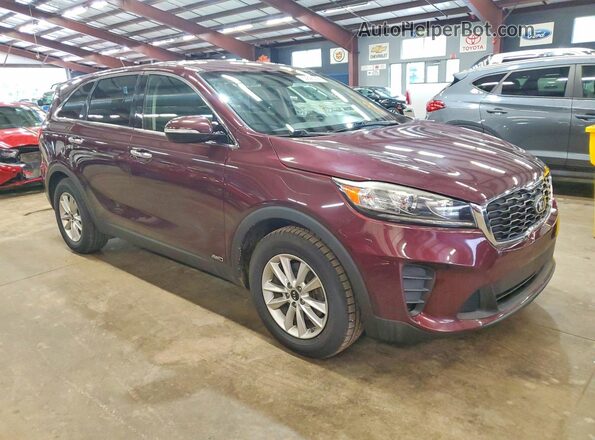 5XYPGDA51KG480655 2019 KIA SORENTO Бордовый Передняя правая четверть