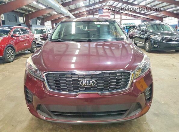 5XYPGDA51KG480655 2019 KIA SORENTO Бордовый Вид спереди
