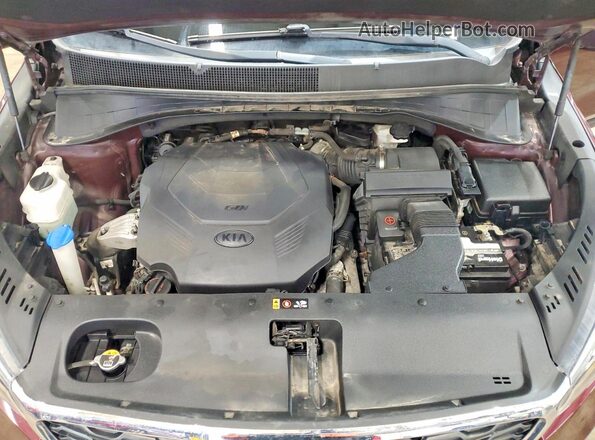 5XYPGDA51KG480655 2019 KIA SORENTO Бордовый Вид подкапотного пространства