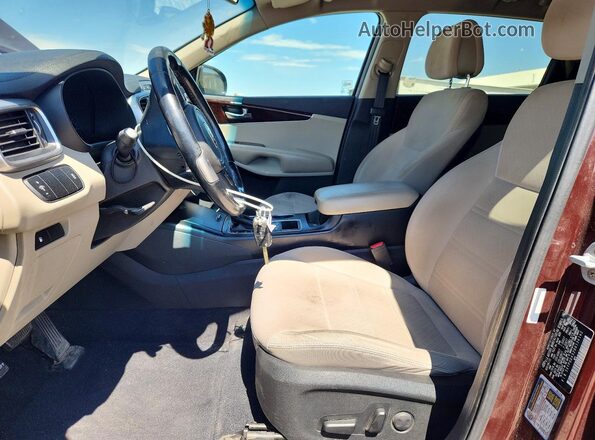 5XYPGDA52GG136162 2016 KIA SORENTO Burgundy Вид наклейки з VIN-кодом