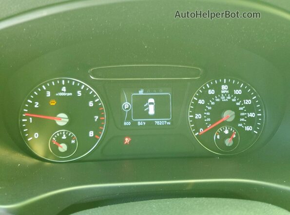 5XYPGDA52HG209080 2017 KIA SORENTO Серый Вид щитка приборов