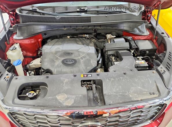 5XYPGDA52LG695284 2020 KIA SORENTO Red Вид підкапотного простору