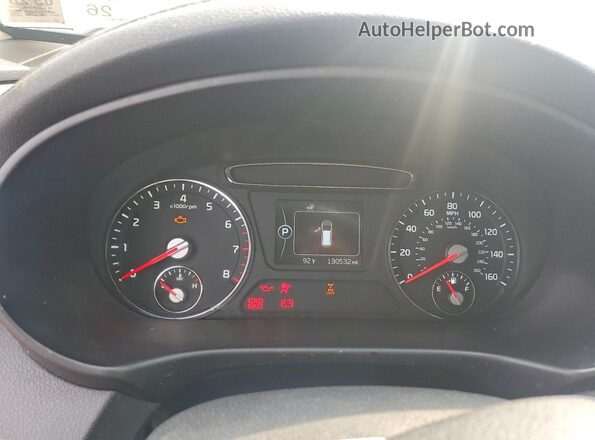 5XYPGDA55GG086292 2016 KIA SORENTO Black Widok zestawu wskaźników