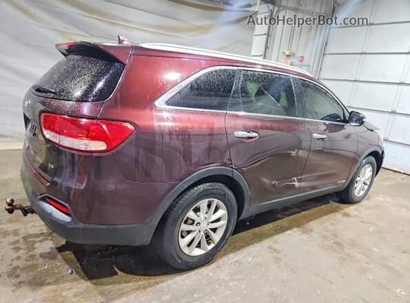 5XYPGDA56GG003369 2016 KIA SORENTO Burgundy უკანა მარჯვენა