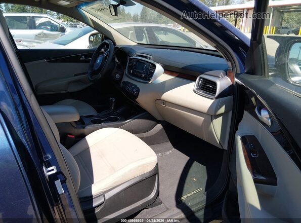 5XYPGDA56HG276779 2017 KIA SORENTO Blue წინა სალონის ხედი
