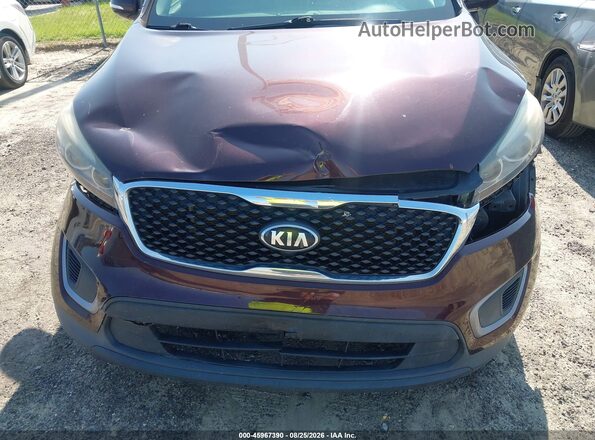5XYPGDA57GG014087 2016 KIA SORENTO Maroon Vista frontal
