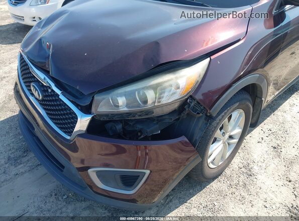 5XYPGDA57GG014087 2016 KIA SORENTO Maroon 