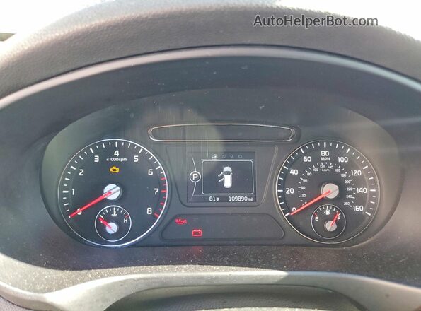 5XYPGDA58HG332995 2017 KIA SORENTO Burgundy Widok zestawu wskaźników