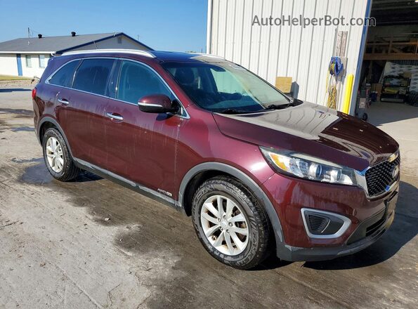 5XYPGDA58HG332995 2017 KIA SORENTO Burgundy Przód prawy