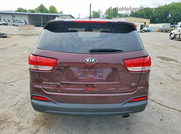 5XYPGDA59HG202093 2017 KIA SORENTO Burgundy Widok z tyłu