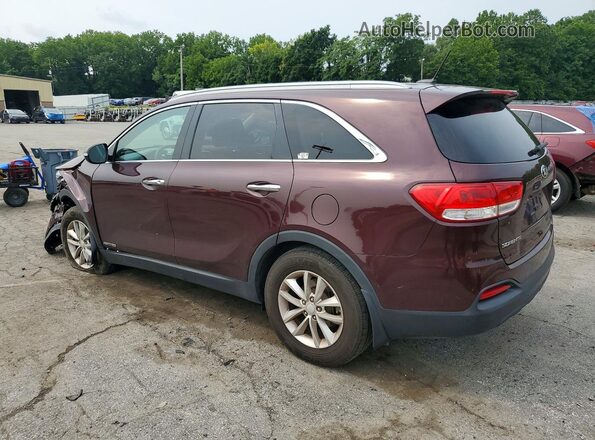 5XYPGDA59HG202093 2017 KIA SORENTO Burgundy Tył lewy