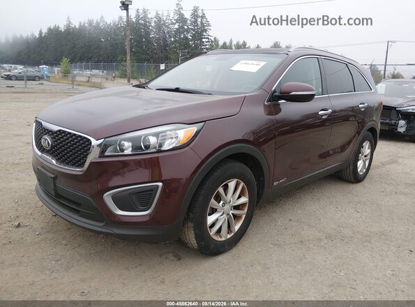 5XYPGDA59HG327904 2017 KIA SORENTO Burgundy Przód lewy