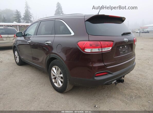 5XYPGDA59HG327904 2017 KIA SORENTO Burgundy Tył lewy
