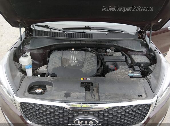 5XYPGDA59HG327904 2017 KIA SORENTO Burgundy Widok z tyłu