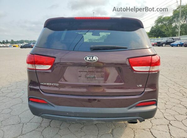 5XYPGDA5XGG038741 2016 KIA SORENTO Maroon უკანა ხედი