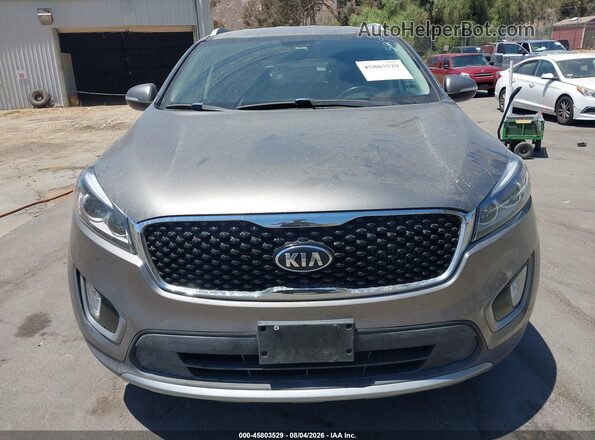 5XYPH4A10GG123176 2016 KIA SORENTO Gray წინა ხედი