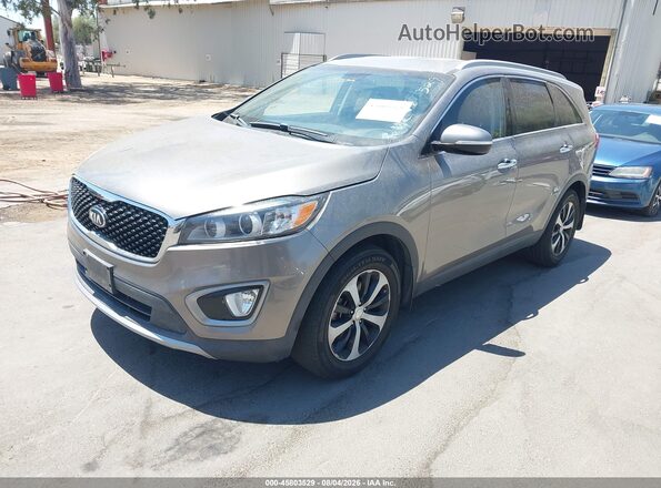 5XYPH4A10GG123176 2016 KIA SORENTO Gray წინა მარცხენა ხედი სამი მეოთხედიდან