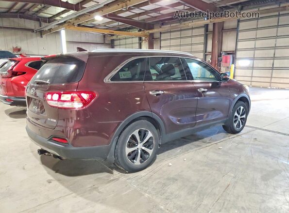 5XYPH4A14GG034758 2016 KIA SORENTO Burgundy Задня права чверть