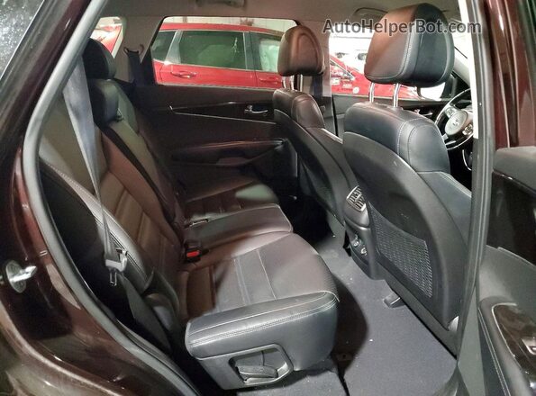 5XYPH4A14GG034758 2016 KIA SORENTO Burgundy Вид задніх сидінь