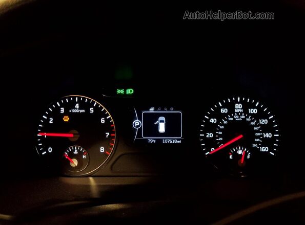 5XYPH4A14GG034758 2016 KIA SORENTO Burgundy Вид щитка приладів