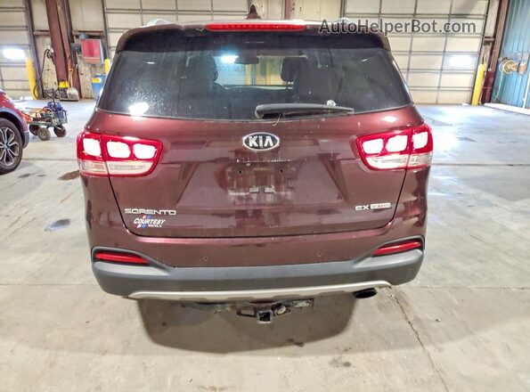 5XYPH4A14GG034758 2016 KIA SORENTO Burgundy Вид ззаду