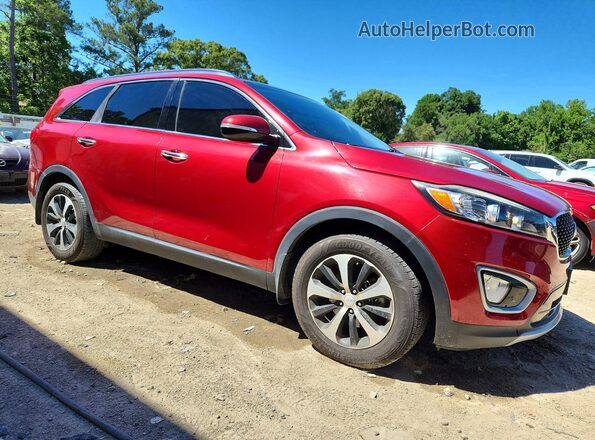 5XYPH4A14GG127912 2016 KIA SORENTO Red Przód prawy