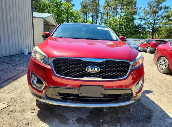 5XYPH4A14GG127912 2016 KIA SORENTO Red Widok z przodu