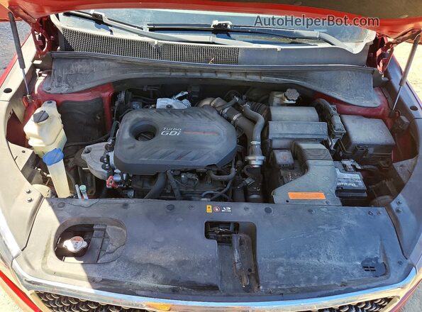 5XYPH4A14GG127912 2016 KIA SORENTO Red Widok komory silnika