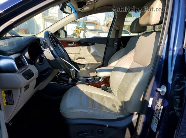 5XYPH4A15HG264133 2017 KIA SORENTO Blue Vista interior delantera