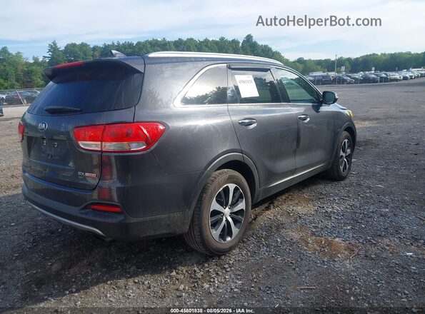 5XYPH4A19HG240725 2017 KIA SORENTO Gray Trasero derecho