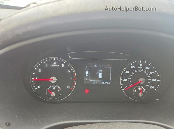 5XYPH4A1XGG007645 2016 KIA SORENTO Серебряный Вид щитка приборов