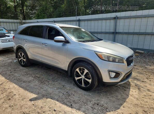 5XYPH4A1XGG007645 2016 KIA SORENTO Серебряный Передняя правая четверть