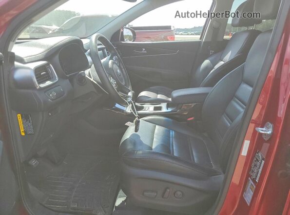 5XYPH4A50HG274152 2017 KIA SORENTO Maroon Front interior view
