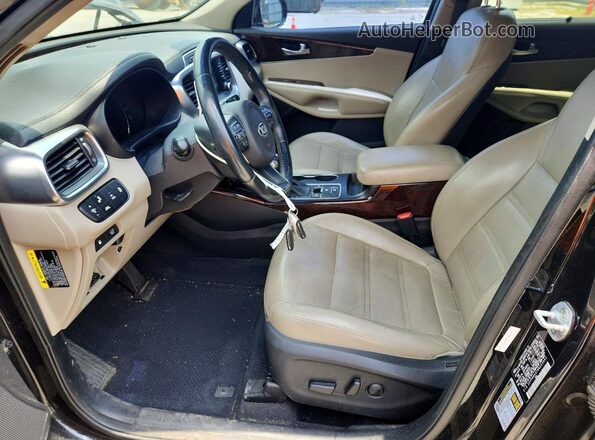 5XYPH4A51HG253441 2017 KIA SORENTO Black Вид салону спереду