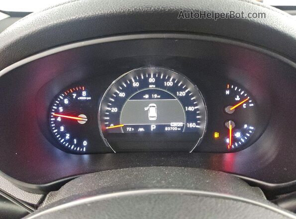 5XYPH4A51KG452397 2019 KIA SORENTO Gray Widok zestawu wskaźników