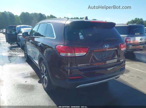 5XYPH4A52HG319639 2017 KIA SORENTO Темно-бордовый Задняя левая четверть