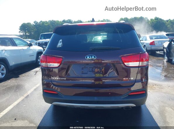 5XYPH4A52HG319639 2017 KIA SORENTO Темно-бордовый 