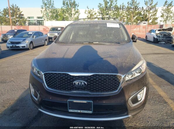5XYPH4A52JG365218 2018 KIA SORENTO Brown Dashboard view
