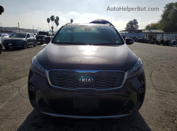 5XYPH4A52KG448813 2019 KIA SORENTO Burgundy Front view