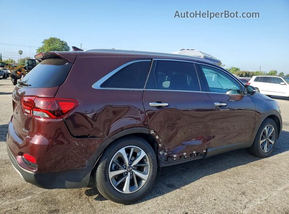 5XYPH4A52KG448813 2019 KIA SORENTO Burgundy Rear right