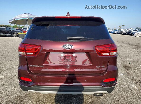 5XYPH4A52KG448813 2019 KIA SORENTO Burgundy Rear view