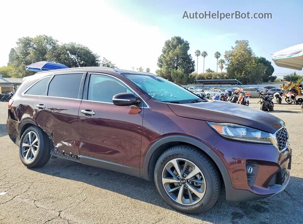 5XYPH4A52KG448813 2019 KIA SORENTO Burgundy Front right