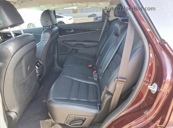 5XYPH4A52KG448813 2019 KIA SORENTO Burgundy Rear interior view