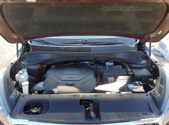 5XYPH4A52KG448813 2019 KIA SORENTO Burgundy Engine compartment view
