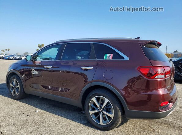 5XYPH4A52KG448813 2019 KIA SORENTO Burgundy Rear left