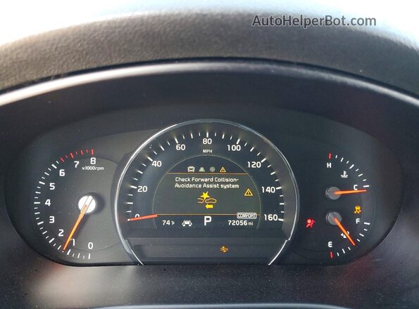 5XYPH4A52KG448813 2019 KIA SORENTO Burgundy Instrument cluster view