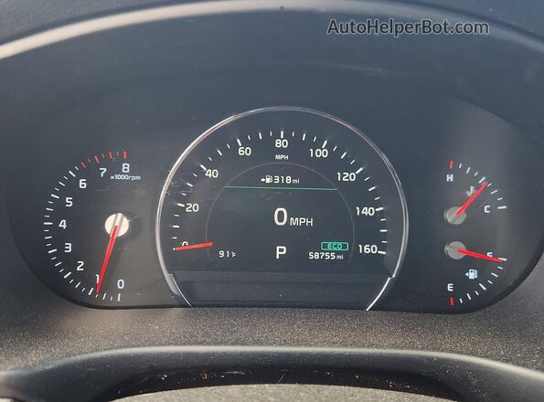 5XYPH4A52LG683732 2020 KIA SORENTO Gray Widok zestawu wskaźników