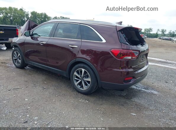 5XYPH4A53KG439277 2019 KIA SORENTO Темно-бордовый Задняя левая четверть
